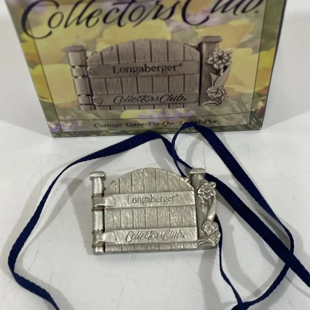 Longaberger‎ Collectors Club Cottage Gate Basket Tie On/Lapel Pin - NIB - #73326
